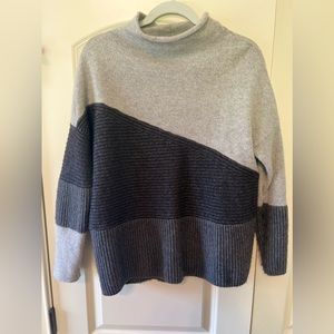 French Connection black and grey turtleneck perfect for work causal in winter!